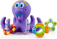 высококачественная плавающая фиолетовая игрушка для ванны nuby "осьминог" для увеличения удовольствия от ванны логотип