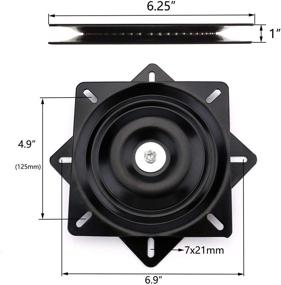 img 3 attached to 🪑 AAGUT 6.25-Inch Square Bar Stool Swivel Plate - Heavy Duty Replacement Parts with Ball Bearing for Recliner Chair or Furniture