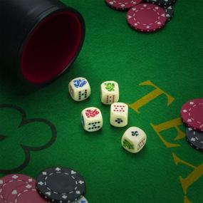 img 1 attached to Brybelly Poker Dice Set 🎲 - Perfect for Travel, Set of 5