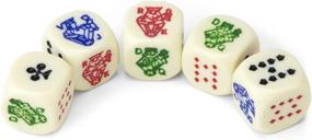 img 3 attached to Brybelly Poker Dice Set 🎲 - Perfect for Travel, Set of 5