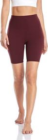 img 2 attached to 🩳 HeyNuts Hawthorn Athletic Women's High Waist Yoga Shorts Biker Shorts - Sizes 6'', 8'', and 10''