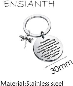 img 3 attached to 🦋 ENSIANTH Dragonfly Keychain: A Meaningful Gift to Inspire, Encourage, and Delight Dragonfly Lovers