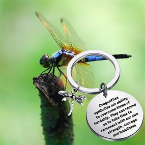 img 2 attached to 🦋 ENSIANTH Dragonfly Keychain: A Meaningful Gift to Inspire, Encourage, and Delight Dragonfly Lovers
