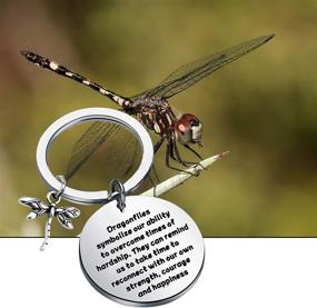img 1 attached to 🦋 ENSIANTH Dragonfly Keychain: A Meaningful Gift to Inspire, Encourage, and Delight Dragonfly Lovers