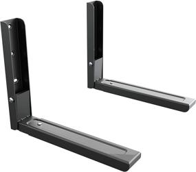 img 4 attached to 🔧 AVF EM60B-A Universal Wall-Mounted Microwave Brackets Set - Black (2 Count)