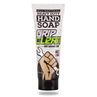 🛠️ grip clean: heavy duty hand cleaner for auto mechanics & industrial work - dirt-infused hand soap to absorb grease/oil, stains & more. all-natural, moisturizing & lime scented (squeeze tube) logo