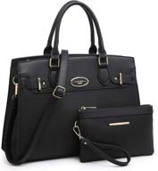 👜 stylish designer shoulder satchel 8149 black women's handbags & wallets - find the perfect satchel logo