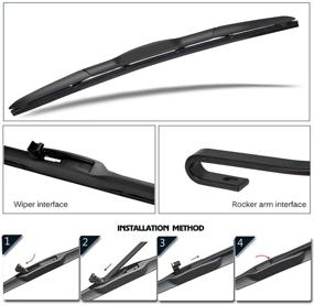 img 1 attached to 🚗 MIKKUPPA 26"+18" Windshield Wipers - Replacement for Honda Accord, Hyundai Sonata, Toyota Camry - U/J Hook All Season Wiper Blades, Pack of 2