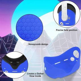 img 2 attached to 🐢 Синяя защитная обложка "Front Face Protector Cover" для аксессуаров гарнитуры Oculus Quest 2, защищает от столкновений и царапин.