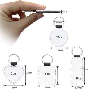 img 2 attached to Sublimation Keychains Leather Transfer Keychain