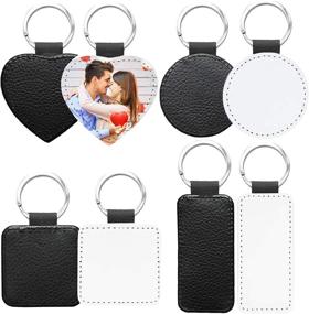 img 4 attached to Sublimation Keychains Leather Transfer Keychain