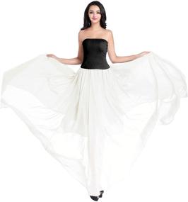 img 2 attached to 👗 Stylish and Comfortable V28 Women Length Elastic Chiffon Skirts - Women's Clothing