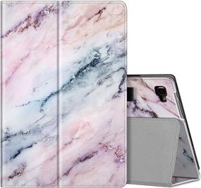 img 4 attached to 📱 Fintie PU Leather Case for Dragon Touch Notepad 102, Pritom Tronpad L10 10-inch Tablet - Premium Protective Stand Cover, suitable for YESTEL T5, Blackview Tab8 10.1” Android Tablet (Marble Pink)