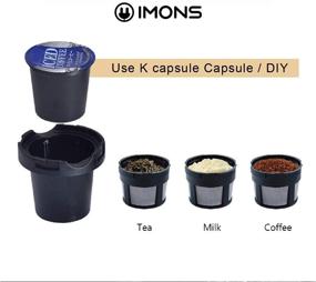 img 1 attached to ☕ Imons Portable Coffee Machine: Stainless Cup for Instant Coffee/Tea with K Capsules/Ground Coffee, utilizing Hot Water