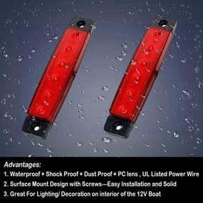 img 1 attached to 🚤 Shangyuan LED Interior Boat Lights: Ultra-Slim Strip Bar Lights for Enhanced Courtesy, Cockpit, and Navigation Lighting - Red (Pack of 2)