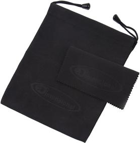 img 3 attached to 🕶️ eD 3D Glasses Storage Bag Stealth Black 2 Pack Case: Ideal for Samsung and All Active 3-D Glasses with Non Foldable Arms by eDimensional - Includes Microfiber Cleaning Cloth!