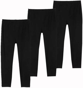 img 4 attached to Little Leggings Cotton Length Toddler Girls' Clothing and Leggings