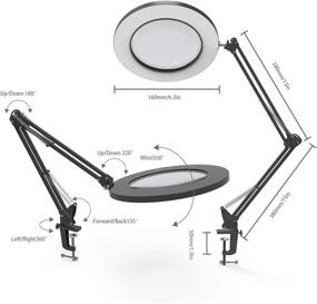 img 3 attached to YOUKOYI Magnifying Metal Swing Magnifier Lighting & Ceiling Fans