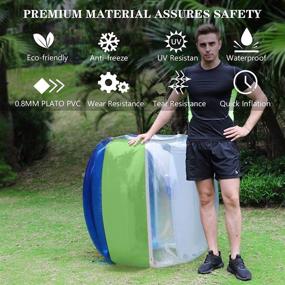 img 3 attached to 🏀 Keenstone Inflatable Bumper Balls - 1.2M/4ft & 1.5M/5ft Diameter Bubble Soccer Balls | Quick 5 Min Inflation | Adult-Friendly Blow Up Bumper Bubble Balls