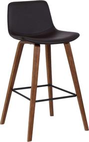 img 4 attached to Maddie Leather Barstool Counter Height