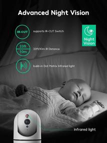 img 1 attached to 👶 1080P Indoor Baby Monitor with Audio, Night Vision, and WiFi – WINEES Surveillance Camera for Home Security, Pet Monitoring, Motion Detection, 2 Way Audio, WiFi Alexa Compatible Camera