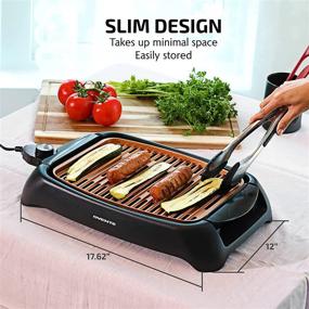 img 1 attached to 🔥 Ovente Electric Indoor Smokeless Grill: Nonstick Plate, Large Grilling Surface, Compact & Easy Clean - Copper GD1632NLCO