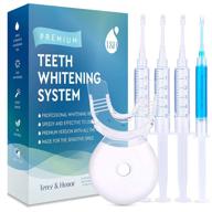 get a stunning white smile with our premium teeth whitening system - led light, 35% carbamide peroxide & remineralization gel logo