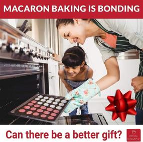 img 2 attached to 🍪 Macaron Baking Kit 8 PCS with Silicone Baking Mats - Ideal for Beginners, Includes Printed Baking Guide - Macaroon Mats with Ridged Circles for Effortless Piping - Essential Macaroon Baking Supplies