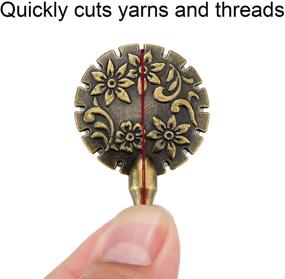img 2 attached to 🧵 Antique Gold Metal Thread Cutter Pendants - Essential DIY Sewing Tools