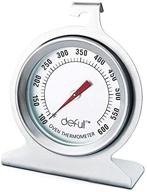 🌡️ clear dial oven thermometer: accurate reading, easy to read, hang or stand in oven logo