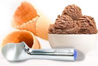 🍦 zeroll 1012 original ice cream scoop: convenient heat conductive handle, 24 scoops per gallon, made in usa - 3-ounce silver design logo