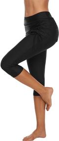 img 1 attached to 🩲 Ecupper Stretch Boardshorts Leggings: Women's Swimsuit Clothing for Swimwear & Cover-Ups