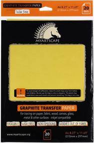 img 3 attached to 🎨 Premium Graphite Transfer Paper, 20 Yellow Sheets - Wax Free - Erasable - Smudge-Free - Ideal for Drawing, Tracing, and Artistic Creations - Top-Quality Arts and Crafts Supplies by MyArtscape