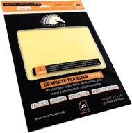 🎨 premium graphite transfer paper, 20 yellow sheets - wax free - erasable - smudge-free - ideal for drawing, tracing, and artistic creations - top-quality arts and crafts supplies by myartscape logo