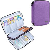luxja knitting needles case - travel organizer bag for circular, 8 inches needles & accessories (purple) logo