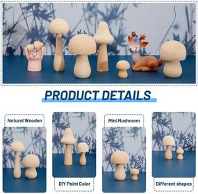 img 3 attached to Versatile Set of 15 Unfinished Wooden Mushrooms for DIY Crafts and Decor Projects