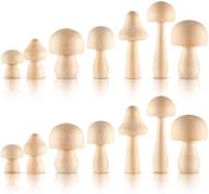 versatile set of 15 unfinished wooden mushrooms for diy crafts and decor projects logo