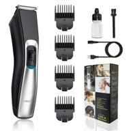 💈 professional men's hair clippers - cordless beard trimmer & hair cutting machine, usb rechargeable, ipx7 waterproof logo