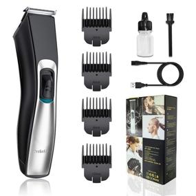 img 4 attached to 💈 Professional Men's Hair Clippers - Cordless Beard Trimmer & Hair Cutting Machine, USB Rechargeable, IPX7 Waterproof