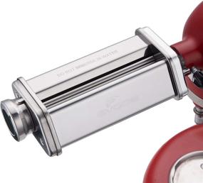 img 4 attached to 🍝 Gvode Stainless Steel Pasta Roller KitchenAid - Attachable Pasta Maker with 8 Adjustable Thickness Knob