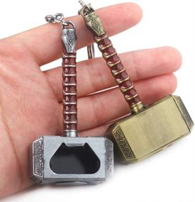 img 1 attached to 🔑 Pack of 2 Nidavellir Mjolnir Keychain Bottle