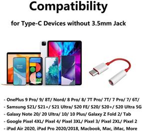 img 3 attached to 🔌 TITACUTE USB C to 3.5mm Aux Cable Adapter for OnePlus 8T/8/7T/9 Pro - Type C to 3.5mm Female Audio, Noise Cancelling Headphones Jack Converter