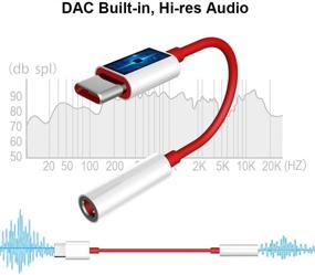 img 1 attached to 🔌 TITACUTE USB C к 3,5 мм адаптер кабеля Aux для OnePlus 8T/8/7T/9 Pro - Type C к 3,5 мм разъем женского аудио, конвертер штекерных наушников с шумоподавлением