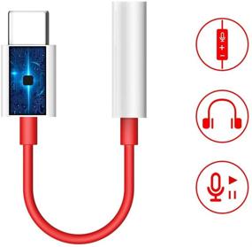 img 2 attached to 🔌 TITACUTE USB C к 3,5 мм адаптер кабеля Aux для OnePlus 8T/8/7T/9 Pro - Type C к 3,5 мм разъем женского аудио, конвертер штекерных наушников с шумоподавлением