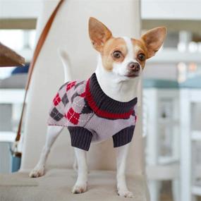 img 2 attached to 🐶 Stay Cozy with PETCEE Dog Sweater: Warm Winter Clothes Coats for Medium Large Dogs - Size L