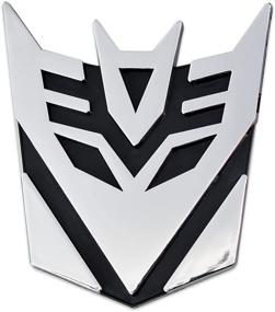 img 1 attached to 🚗 Revamp Your Ride with the Transforming Auto Robot Decepticon Auto Emblem - Chrome Finish, Stands Tall at 3 1/2''