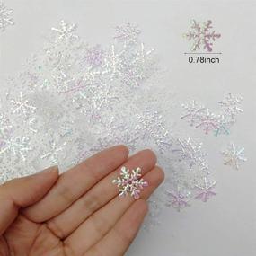 img 3 attached to MOMOONNON Snowflake Christmas Confettis Decorations