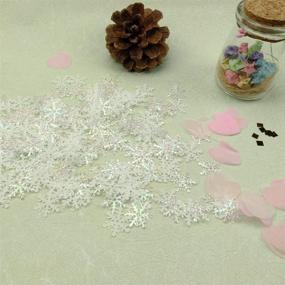 img 1 attached to MOMOONNON Snowflake Christmas Confettis Decorations
