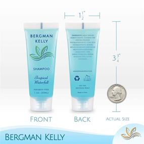 img 3 attached to 🌴 BERGMAN KELLY Sanitary Toiletries Bundle (100 Pcs, 1 oz each) - Tropical Waterfall Scented 4-Piece Set: 25 Rectangular Bar Soap, 25 Shampoo, 25 Conditioner &amp; 25 Body Lotion - Bulk Hotel Guest Amenities Supply