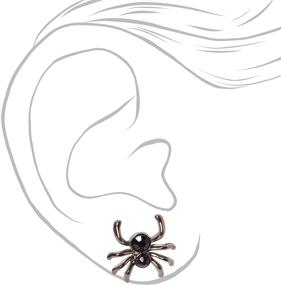 img 1 attached to Claires Halloween Gemstone Spider Earrings